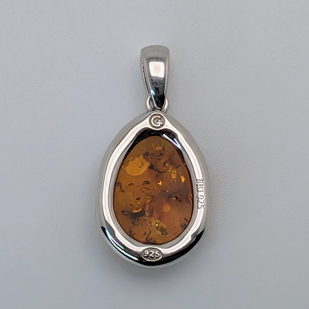 Baltic Amber S925 Sterling Silver Pendant - Picture 3 of 5